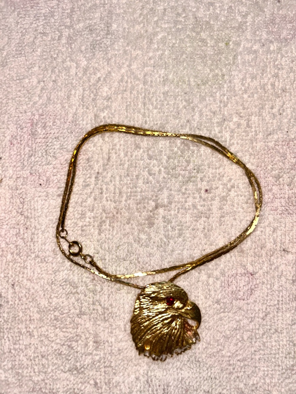Gold Eagle Pendant Necklace - Gold Color - Unbranded